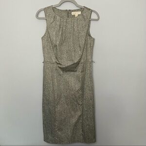 Women’s Michael Kors tan snakeskin printed sleeveless career dress size 8